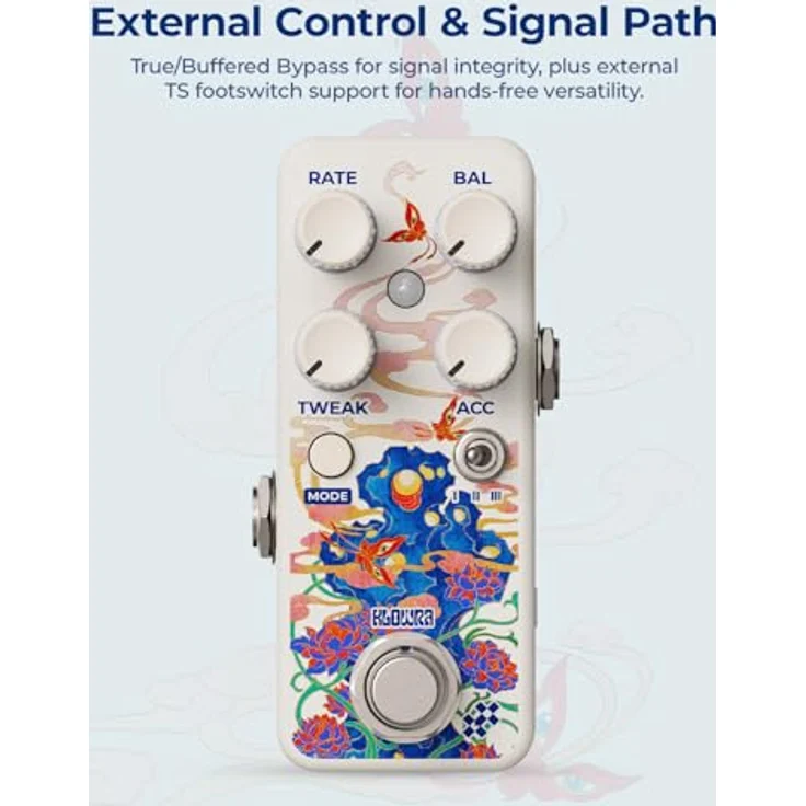 Klowra Whorl Dynamic Rotary, digitales Rotary-Speaker-Pedal mit 3D-Doppler-Effekt und drei Cabinet-Voicings, schwarz – Bild 5