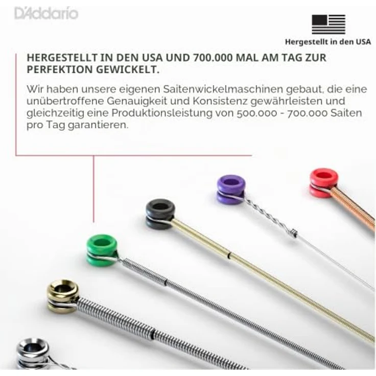 D'Addario EPS165-5 E-Bass Gitarrensaiten, 5-Saiter Satz 045' - 135' für Bassgitarre, ausgewogene Verarbeitung – Bild 5