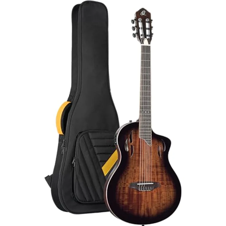 Ortega Tour Player ACA Burst, Konzertgitarre 4/4 mit massiver Okoume-Boden und -Zargen, Akazien-Decke, wiederaufladbarer Elektronik, Burst glänzend, inkl. Gigbag – Bild 2