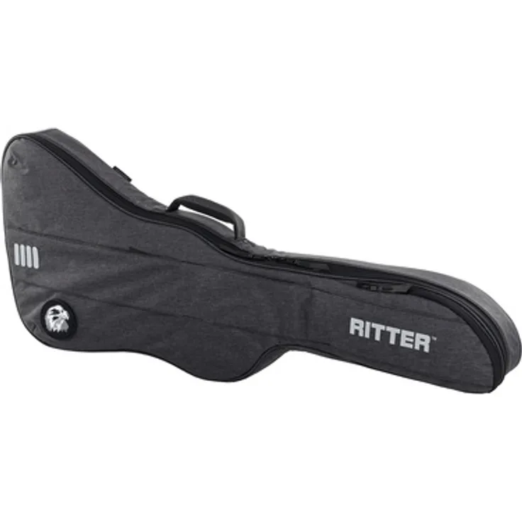 Ritter Bern Explorer Guitar ANT, Gitarrentasche für Explorer Gitarre, anthrazit, 28 mm Polsterung, 3 Zubehörtaschen, abnehmbare Rucksackgurte