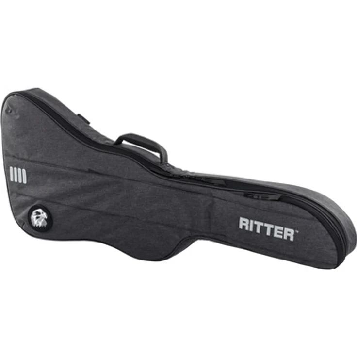 Ritter Bern Explorer Guitar ANT, Gitarrentasche für Explorer Gitarre, anthrazit, 28 mm Polsterung, 3 Zubehörtaschen, abnehmbare Rucksackgurte