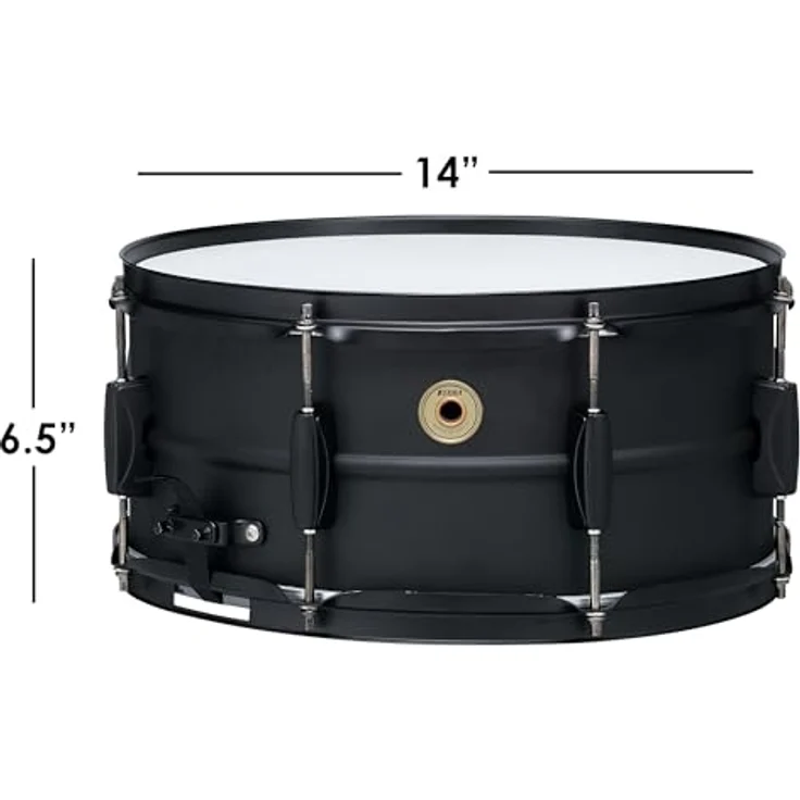 Tama BST1465BK, Snare Drum 6.5"x14" aus Stahl, Matt Schwarz mit farblich angepasster Hardware – Bild 3