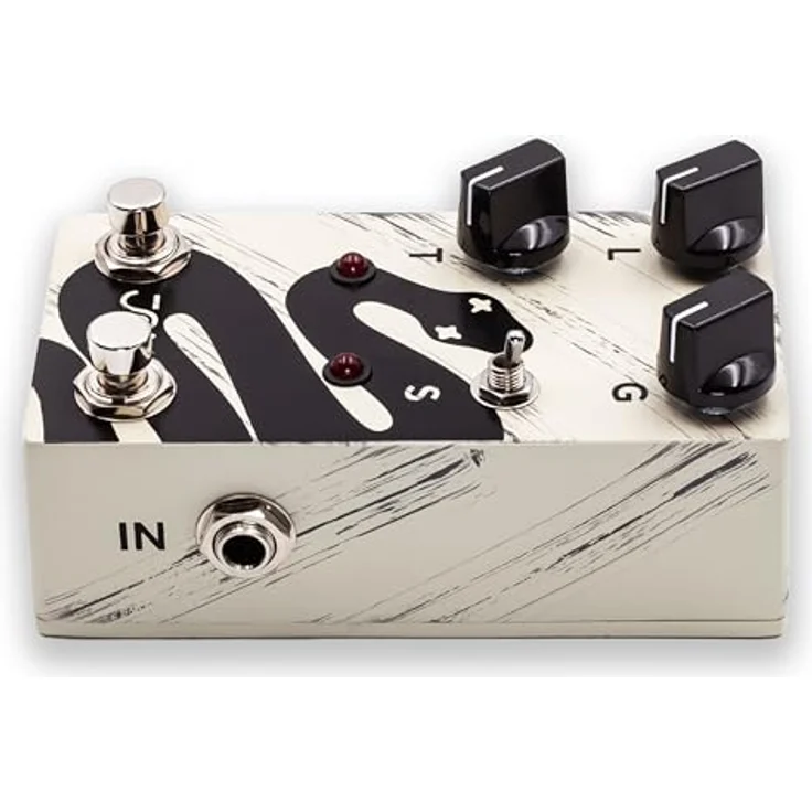JAM pedals Rattler MKII Distortion, Overdrive-Effektpedal mit symmetrischem/asymmetrischem Clipping, Mid-Boost-Fußschalter, True Bypass – Bild 5