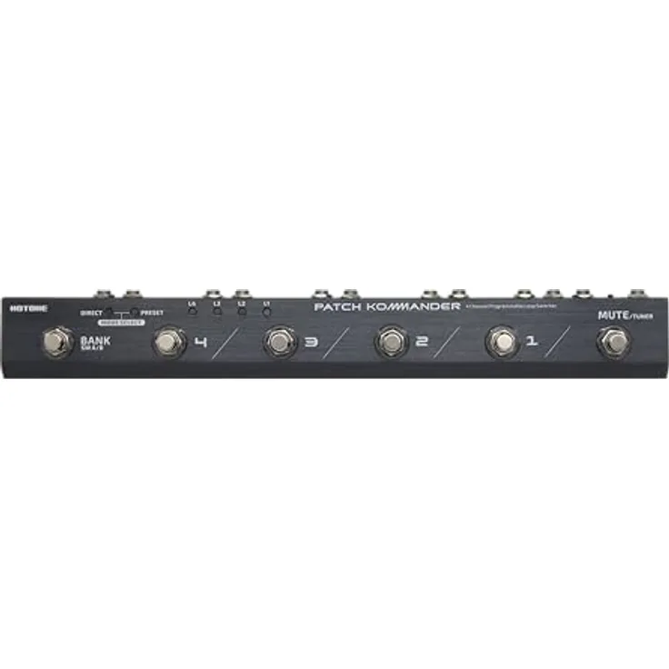 Hotone Patch Kommander Looper, programmierbarer Effekt Looper mit 4 True-Bypass-Audio-Loops und 12 Speicherplätzen, Aluminium Chassis