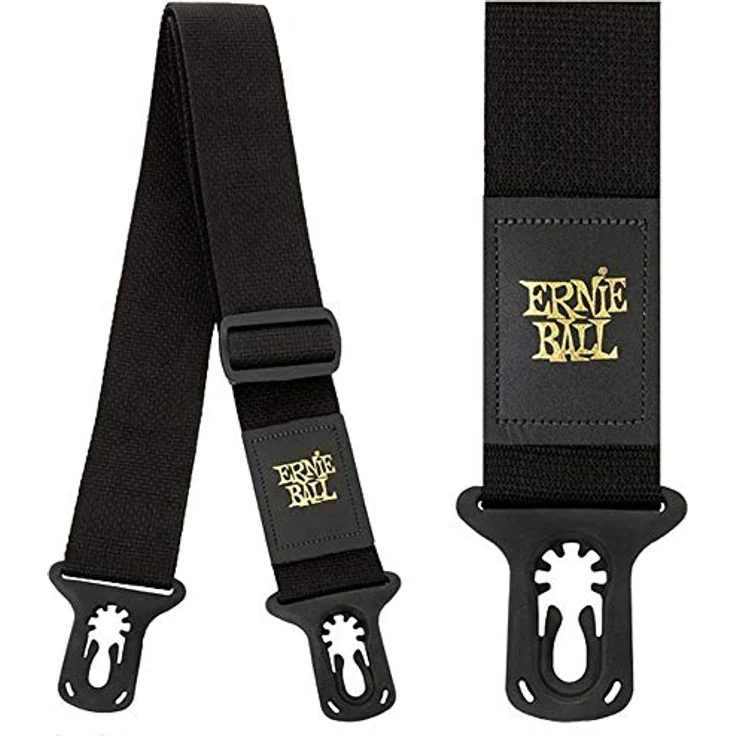 Ernie Ball PolyLock Strap 4056, Locking Gitarrengurt für E-Gitarre & Bass, Länge 96-170cm, Breite 5cm, schwarz – Bild 4