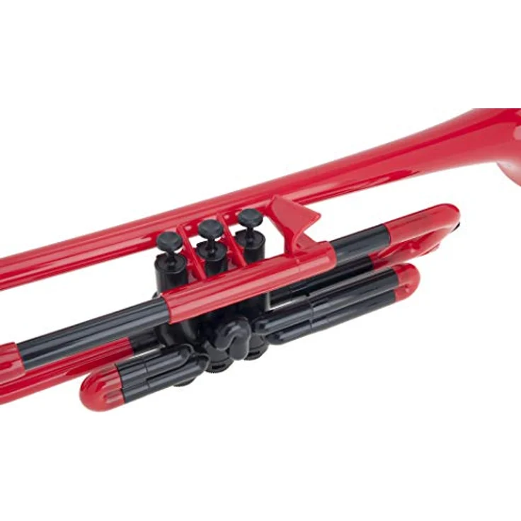 PINSTRUMENTS pTrumpet PTRUMPET1R, Kunststofftrompete in Rot, leicht & ideal für Schulen, inkl. Tragetasche und 2 Mundstücke – Bild 3