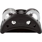 Meinl CFJS2S-BK Foot Tambourine, ergonomisches Design, aus Kunststoff mit Edelstahl-Jingles, schwarz