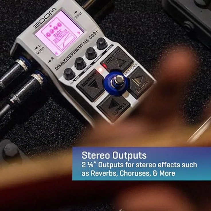 Zoom MS-50G+ MultiStomp Gitarren-Effektpedal mit 100 Effekten, speicherbare Effektketten und robustem Metallgehäuse – Bild 4