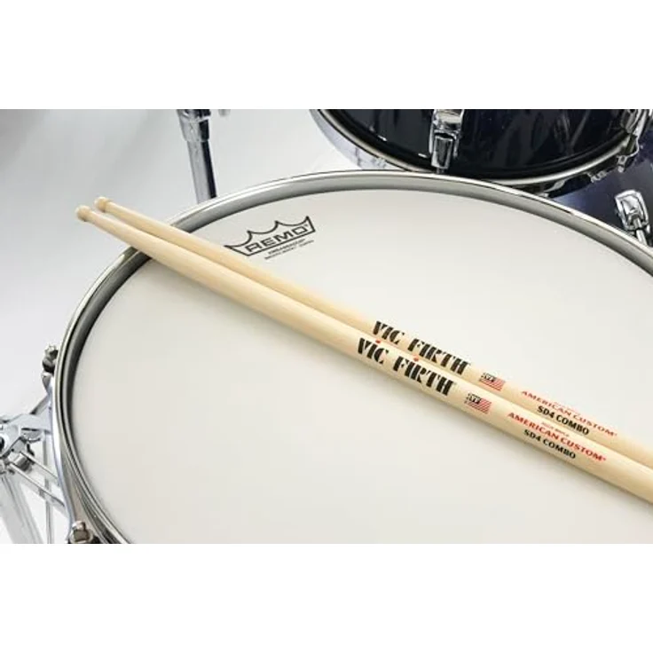 Vic Firth Custom SD4 Combo, American Hickory Drumsticks mit Holzspitze, 15 7/8 Zoll Länge, ideal für Jazzquartett und Kammermusik – Bild 2