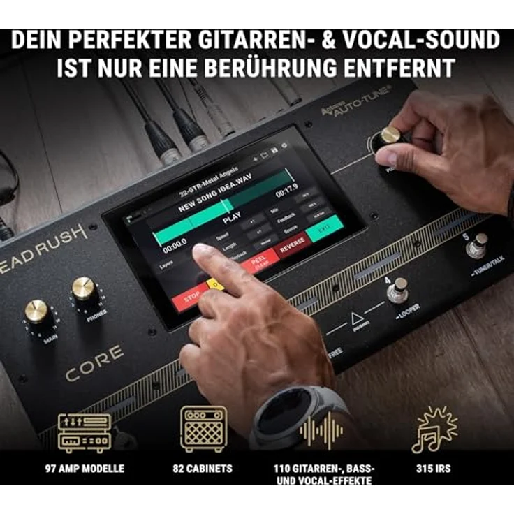 Headrush Core, Gitarren-Multieffekt mit Amp-Modellierung, 7-Zoll Touchscreen, inkl. Auto-Tune und Bluetooth – Bild 3