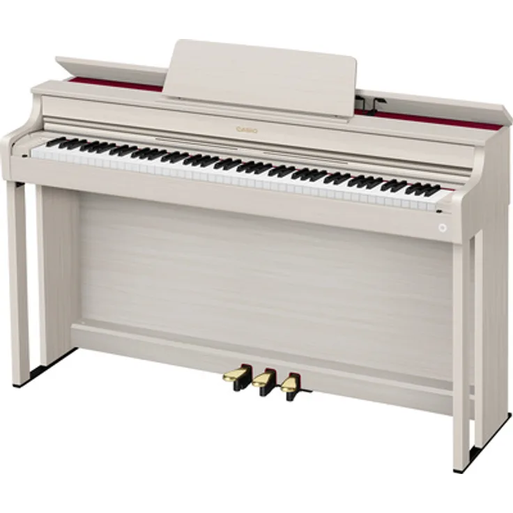 Casio AP-300 GB Digitalpiano mit 88 gewichteten Hammermechanik-Tasten, 19 Sounds und USB-Audio-Recording, Grau-Beige