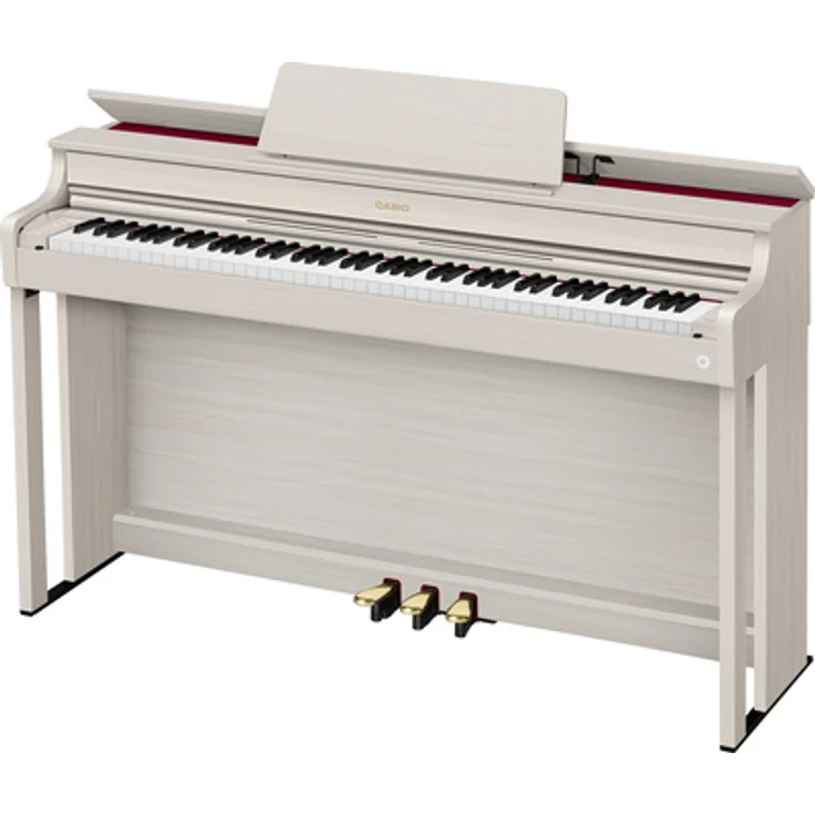 Casio AP-300 GB Digitalpiano mit 88 gewichteten Hammermechanik-Tasten, 19 Sounds und USB-Audio-Recording, Grau-Beige