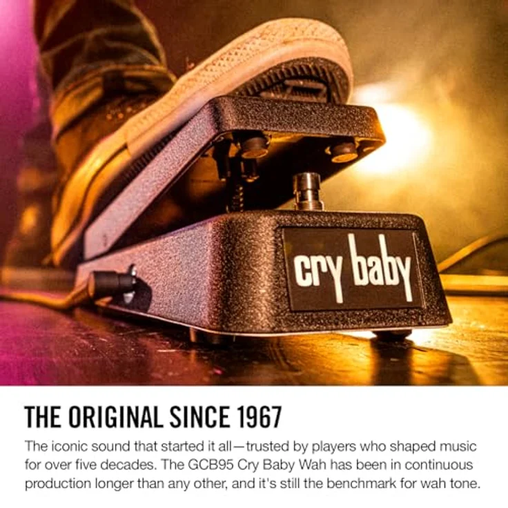 Dunlop Jim GCB95 Original Crybaby-Pedal, Wah-Wah-Pedal mit 100 kOhm Potentiometer, schwere Guss-Konstruktion – Bild 2
