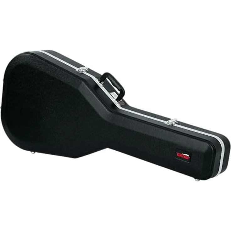 Gator Cases Deluxe Hartschalen Gitarrenkoffer für Yamaha APX Style Akustikgitarren, schlagfester ABS-Kunststoff, schwarz – Bild 1