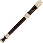 Yamaha YRS-31 Soprano Recorder, deutsche Griffweise, Doppelloch, ABS-Kunststoff, dunkelbraun mit weißen Ringen, inkl. Tasche und Zubehör