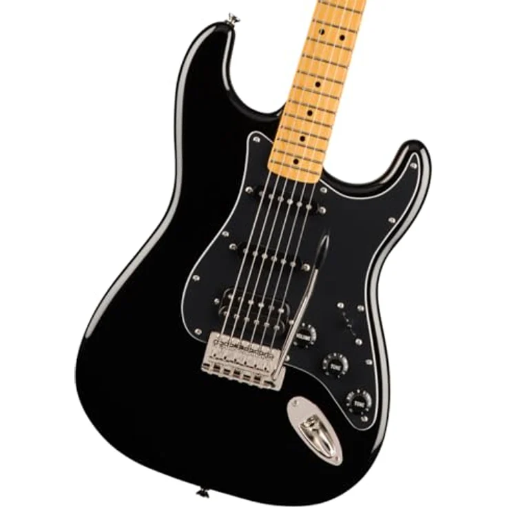 Fender Squier Classic Vibe 70s Stratocaster E-Gitarre, Schwarz, Ahorn-Griffbrett, 2 Jahre Garantie, Alnico-Tonabnehmer – Bild 1