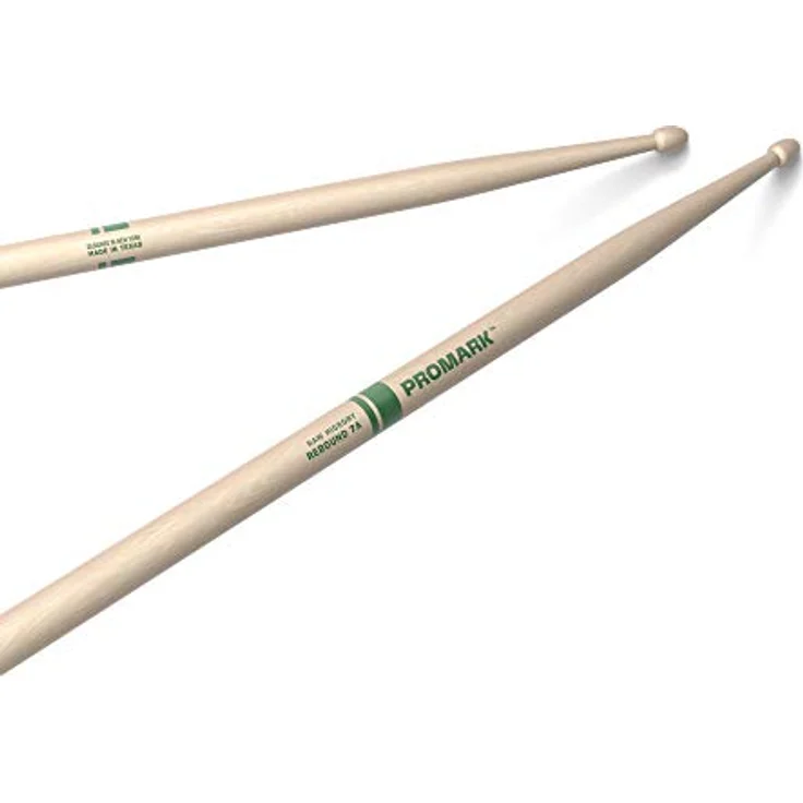 Pro Mark 7A Rebound Raw, Drumsticks aus unlackiertem Hickory mit eichelförmigem Holzkopf, Durchmesser 13,5 mm, Länge 40,64 cm, Select Balance Serie – Bild 1