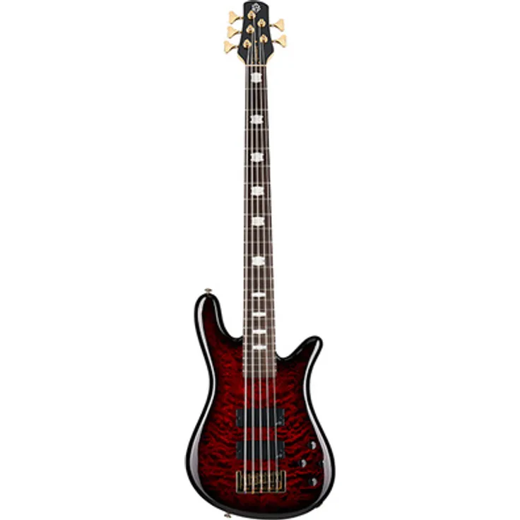 Spector Icon NS-5 Bolt-On E-Bass, 5-Saiter in Black Cherry Gloss, mit Aguilar DCB-Tonabnehmer und Hochglanzfinish