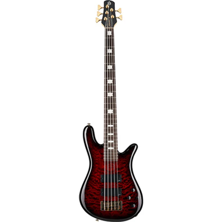 Spector Icon NS-5 Bolt-On E-Bass, 5-Saiter in Black Cherry Gloss, mit Aguilar DCB-Tonabnehmer und Hochglanzfinish