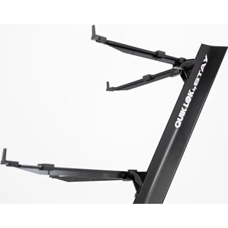 Stay Keyboard Stand Intruder Black, Keyboardständer für 2 Keyboards bis 76 Tasten, max. Höhe 1300 mm, Aluminium, schwarz, mit Transporttasche – Bild 5