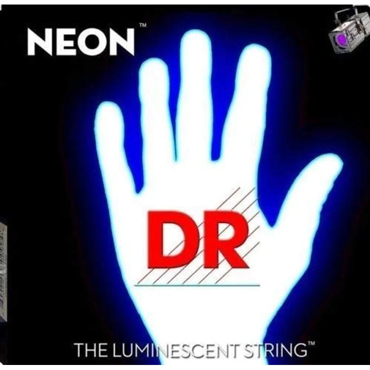 DR Strings Neon White NWE-10, Gitarrensaiten mit K3 Coating, lumineszierend, hexagonaler Kern, Roundwound, .010" - .046", weiß – Bild 3
