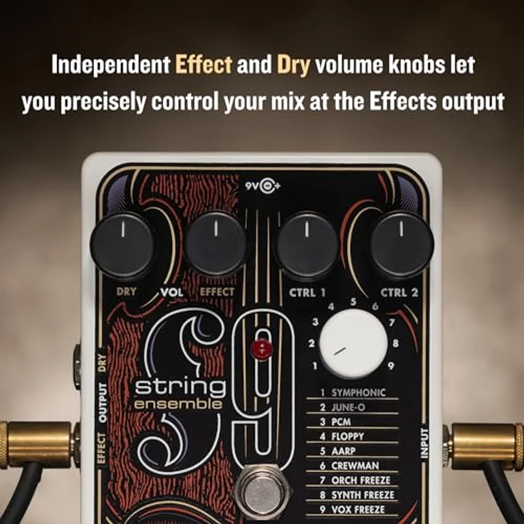 Electro Harmonix String9 String Ensemble, Effektpedal für E-Gitarre mit 9 Soundeinstellungen und True/Buffered Bypass – Bild 6