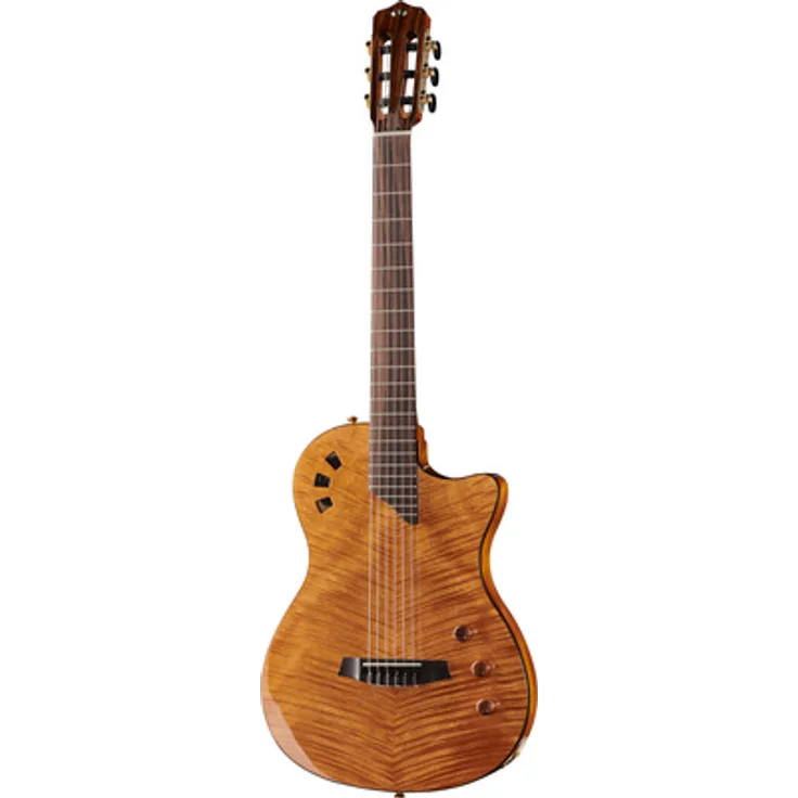 Cordoba Stage Guitar Natural Amber, Nylonsaitengitarre mit massiver Fichte Decke und Fishman Stage System, inkl. Gig Bag