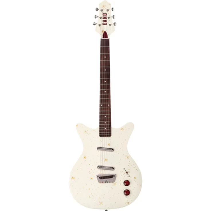 Danelectro Golden 1950's Cream, E-Gitarre mit semi-hollow Korpus, 2 Lipstick Single Coils, Gloss Finish, Cream
