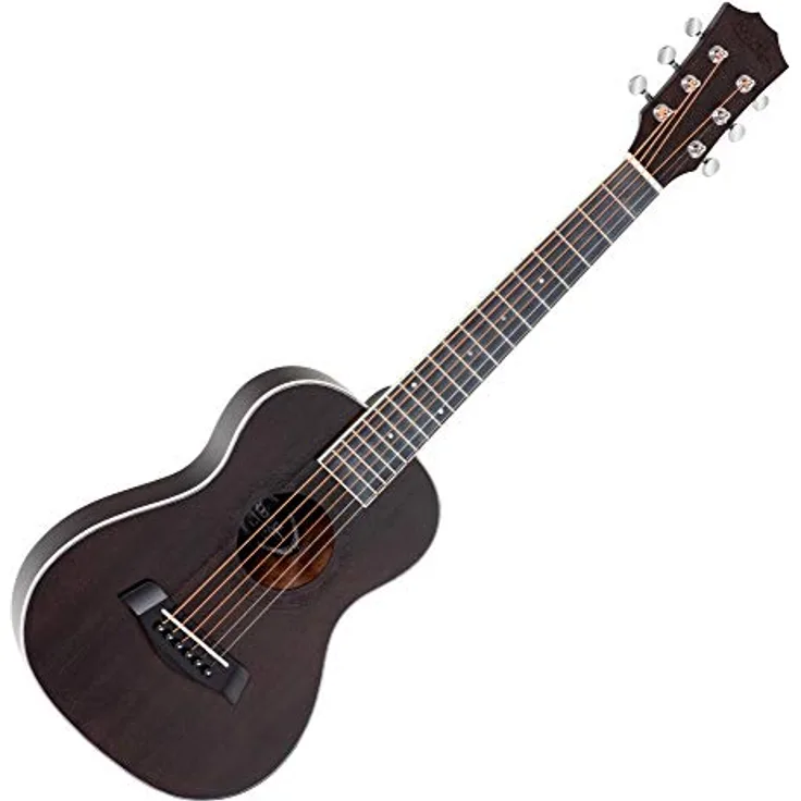 Rocktile G-10 BK Guitarlele, Westerngitarre im Reiseformat mit Zederndecke und Mahagonikorpus, Schwarz