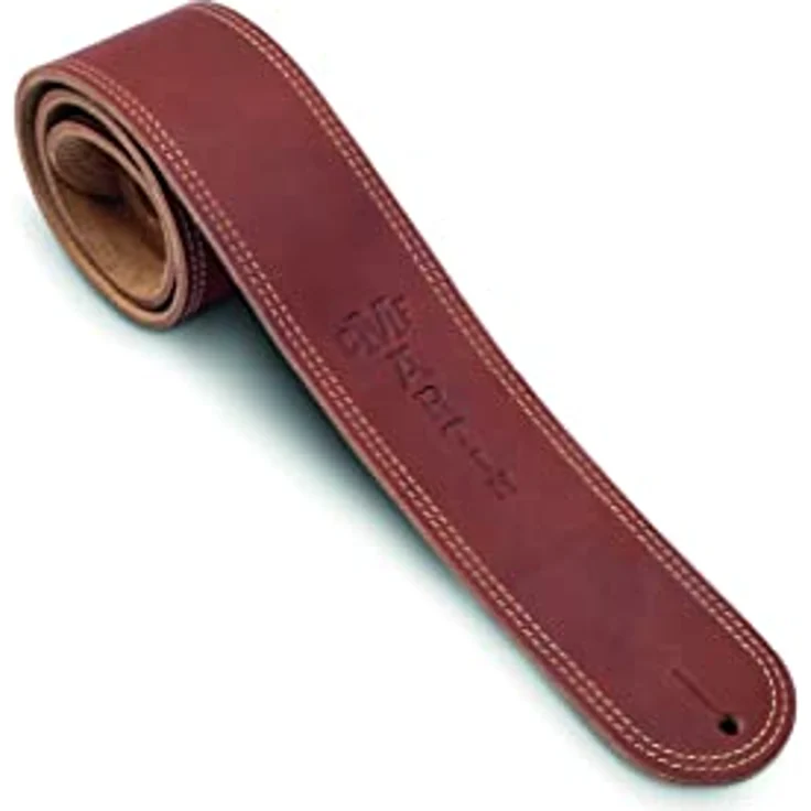 Martin Guitar Brown Ball Glove Strap, Western Gitarrengurt aus braunem Leder mit C.F. Martin Logo, verstellbar von 97 cm bis 137 cm – Bild 2