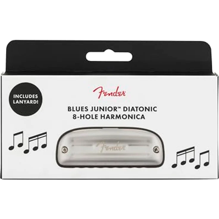 Fender Blues Junior Diatonic 8H G, Diatonische Mundharmonika in G-Dur mit Phosphor Bronze Stimmplatten und ABS Kunststoffkanzellen, kompakt und ideal für Anfänger – Bild 2