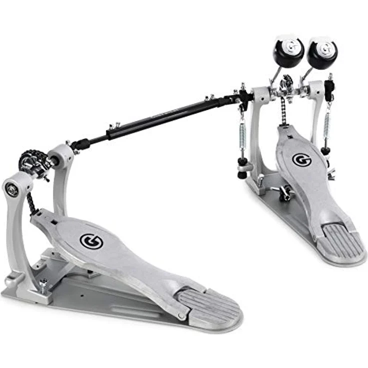 Gibraltar GRC5-DB Double Pedal, Doppelfußmaschine mit Einzelkette, einstellbarer Federspannung und glatter Trittfläche – Bild 2