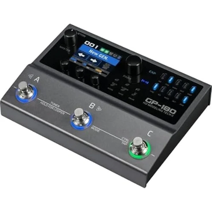 Valeton GP-180, Gitarren-Multieffektpedal mit über 200 Effekten, 200 Speicherplätzen, Drum-Machine und Bluetooth-Funktionalität – Bild 2