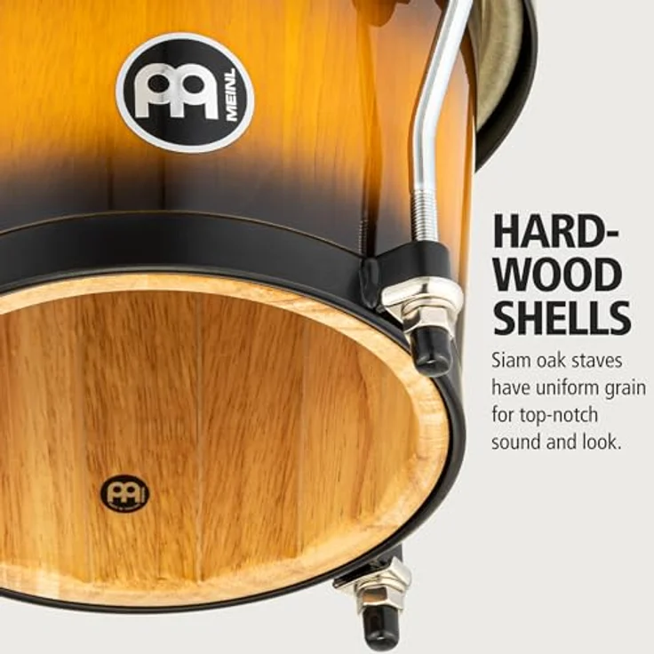 Meinl HB100VSB Bongo Set, 6 3/4" x 8" Holz Gummibaum, Vintage Sunburst (VSB) – Bild 2