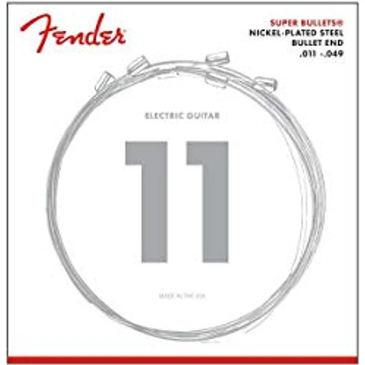 Fender Super Bullet® Gitarrensaiten, Nickel-plattierter Stahl, Bullet-End, 3250M .011-.049, 6er Set – Bild 2