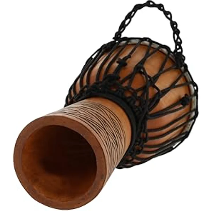 Gewa 8" Liberty Urban Djembe, verzierter Mahagonikorpus mit Ziegenfell, Schnurspannung, Höhe 50 cm – Bild 6