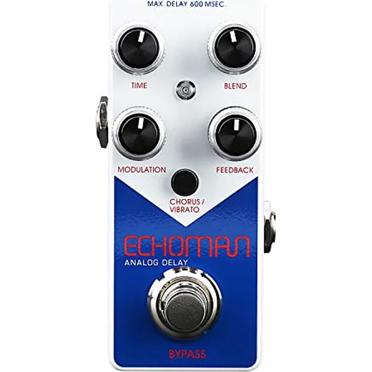 XVive V21 Echoman, Delay Effektpedal mit bis zu 600 ms Delay Zeit, analoger Arbeitsweise, True Bypass und Modulation