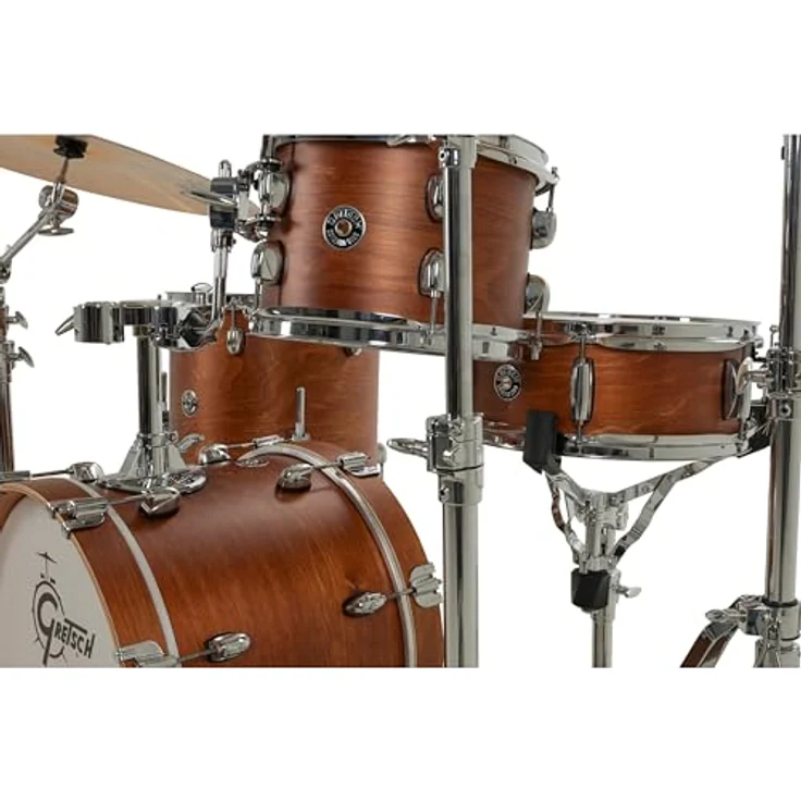 Gretsch Drums Catalina Club Micro SWG, Schlagzeugset mit 7-lagigem Mahagoni Kessel, Satin Walnut Glaze, inkl. Tom Tom Halter – Bild 7