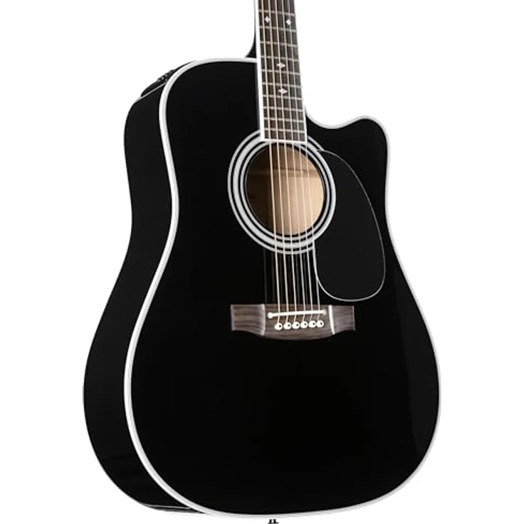 Takamine EF341SC Dreadnought Westerngitarre, massive Zederndecke, Palisander Griffbrett, CT4BII Preamp, schwarzer Hochglanz, inkl. Softcase – Bild 8