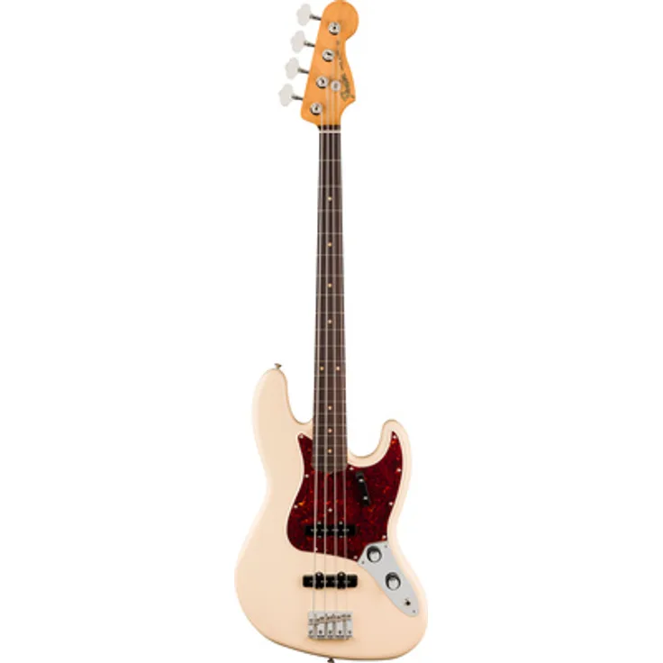 Fender Vintera III E60s Jazz Bass OWT, J-Style E-Bass mit Erle Korpus, Ahorn Hals, Palisander Griffbrett, 20 Vintage Bünde, Olympic White