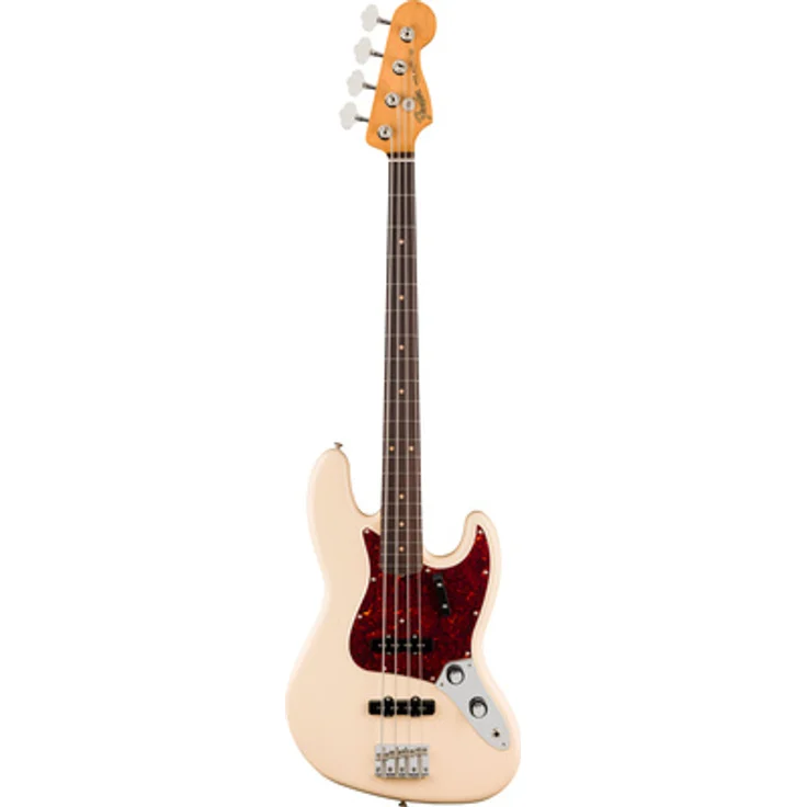 Fender Vintera III E60s Jazz Bass OWT, J-Style E-Bass mit Erle Korpus, Ahorn Hals, Palisander Griffbrett, 20 Vintage Bünde, Olympic White