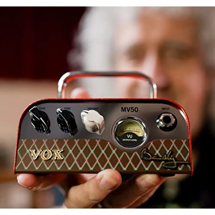 Vox MV50-BM, Brian May 50W Nutube Gitarrenverstärkerkopf, rotes Gehäuse mit Gain, Tone und Volume Reglern – Bild 2