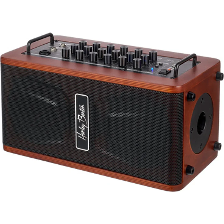 Harley Benton StreetBox-60, tragbarer Bluetooth E-Gitarren-Combo-Verstärker mit 60 Watt, integriertem Akku und Effekten