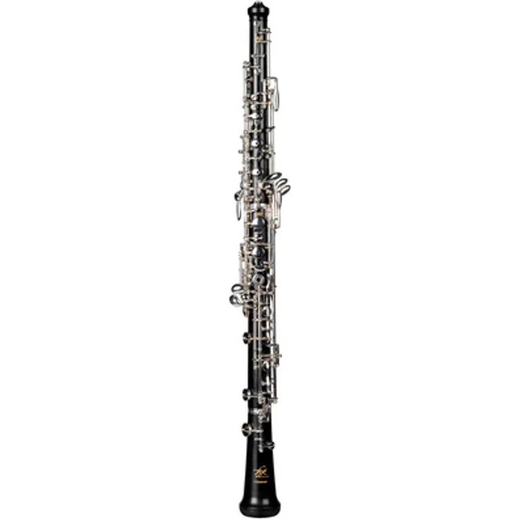 Thore Moderato Oboe, Oboe für Fortgeschrittene aus ungebeiztem Grenadillholz mit versilberter Mechanik und erweiterter G-Klappe, inkl. Thore-Koffer und Reinigungsset