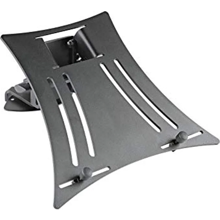 K&M 18863 "Spider Pro", Laptopablage mit stufenlos einstellbarer Neigung, Stahlhalterung und geräteschonenden Auflage-Pads, schwarz strukturiert