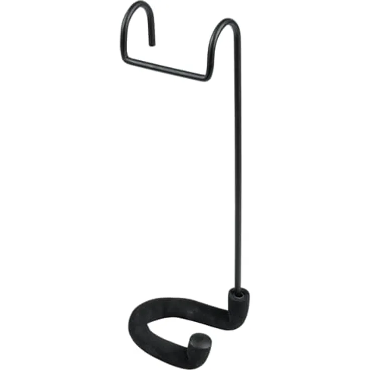 Gator Frameworks Guitar Closet Hanger Yoke, Kleiderbügel für Akustik-, E- und Bassgitarren, schwarze Pulverbeschichtung, gummierter Bügel mit Kunststoffendkappen, passend für Hälse bis 51 mm