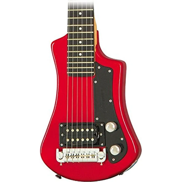 Höfner Shorty R, E-Gitarre mit Linde Korpus, Ahorn Hals, 1 Humbucker Pickup, rot – Bild 8