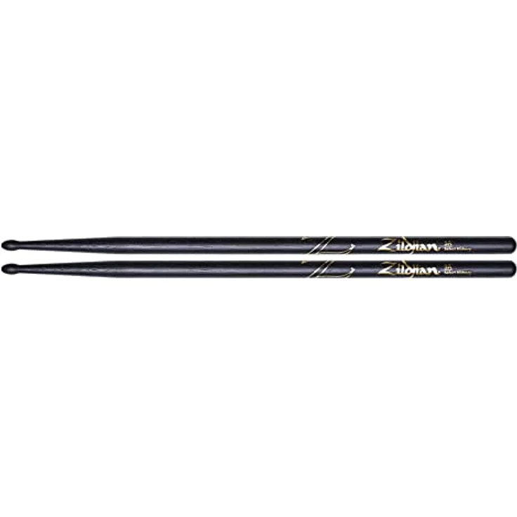 Zildjian 5A Black Hickory Drumsticks, schwarze Holzsticks mit ovalem Kopf, Länge 406mm, Durchmesser 14,2mm – Bild 3