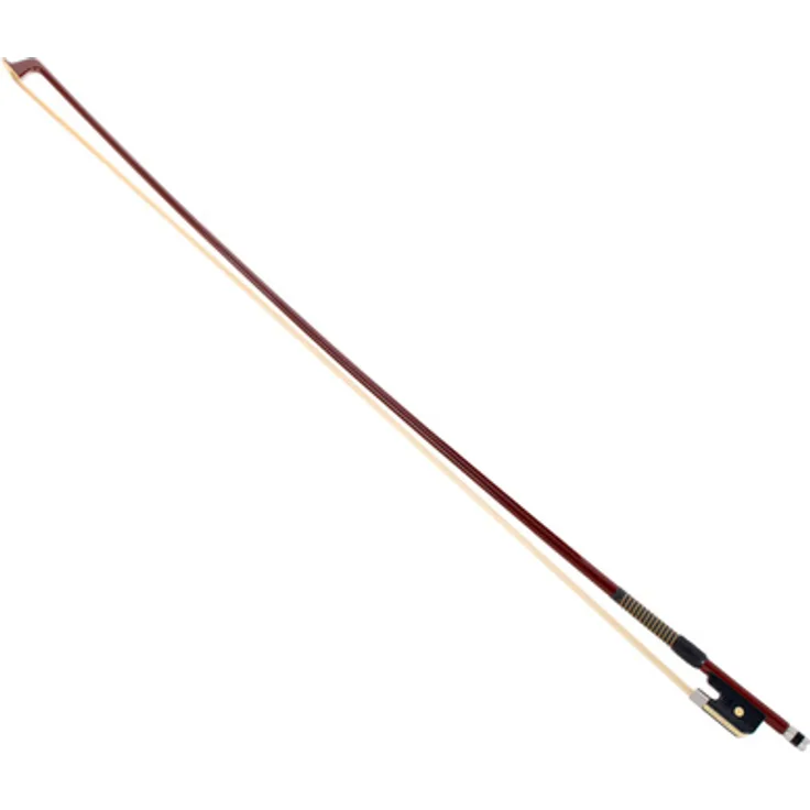 P&H Viola Bow Fiberglas 15"-16" BR, Schüler-Geigenbogen mit echtem Rosshaarbezug und Abalone Inlay, braun