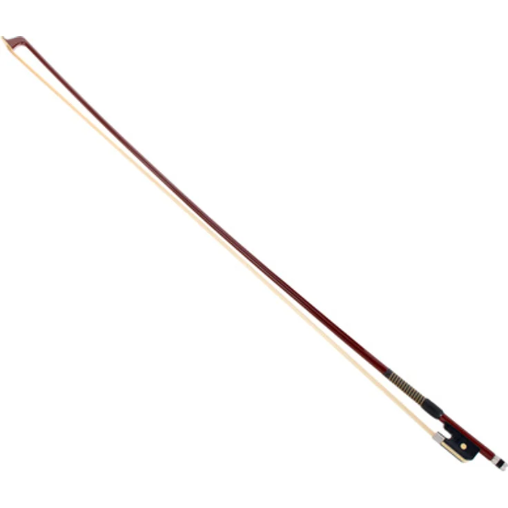 P&H Viola Bow Fiberglas 15"-16" BR, Schüler-Geigenbogen mit echtem Rosshaarbezug und Abalone Inlay, braun